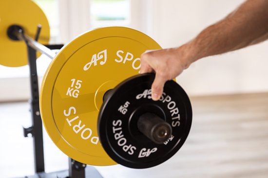AJ-Sports Bench press - Halterbank - Fitnessbank - Bankdrukbank - Fitness bank - Bench - Fitness - Workout - Krachttraining - Exclusief stang en gewichten