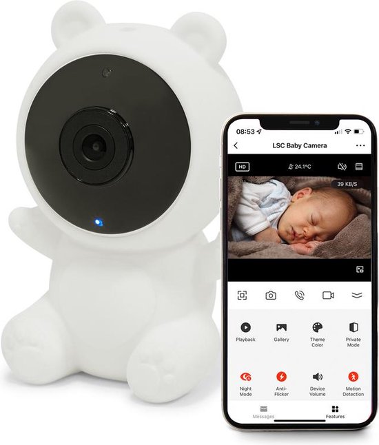 Babyfoon met 1 of 2 Camera('s), Kleuren beeldscherm en App – B.V