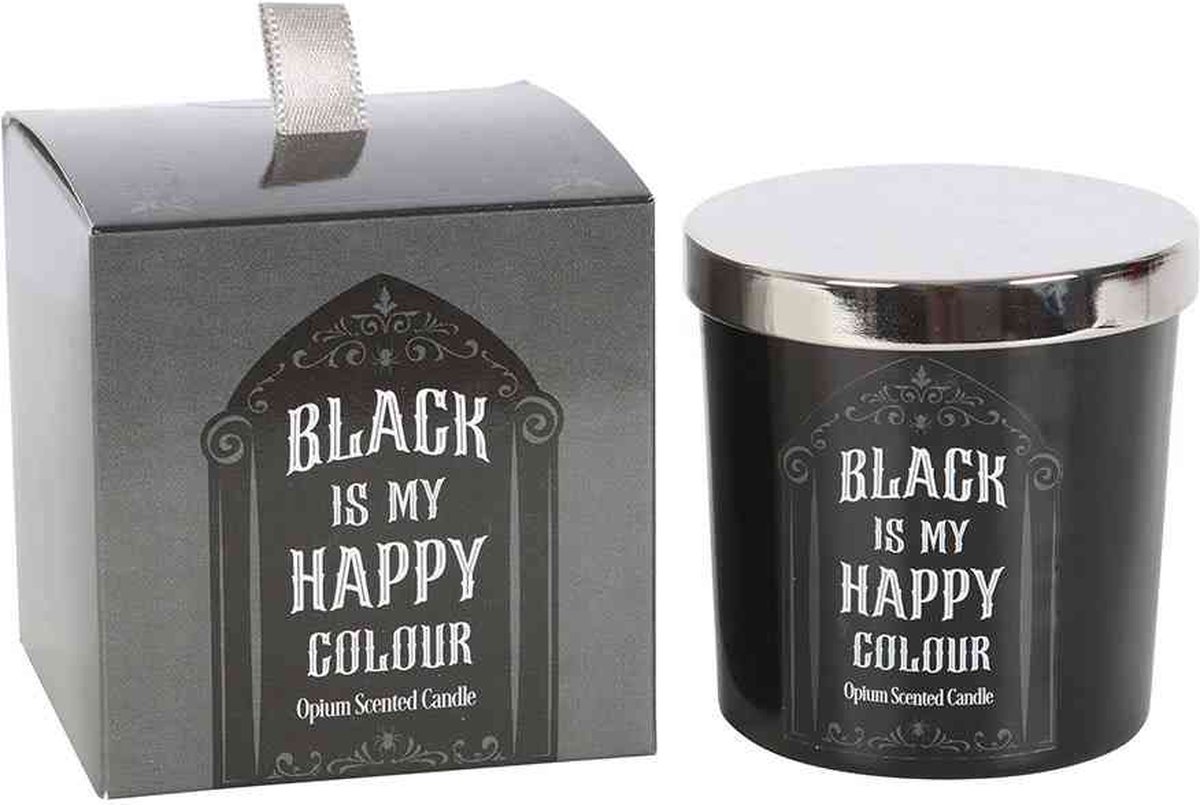 Something Different Black is My Happy Colour Opium Geurkaars - Zwart