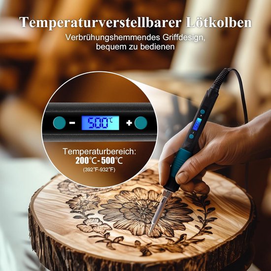 VILLFUL 25 Pièces Kit De Pointes Pyrogravure - Embouts Fer à Souder Et Poêle à Bois Pour Projets Créatifs