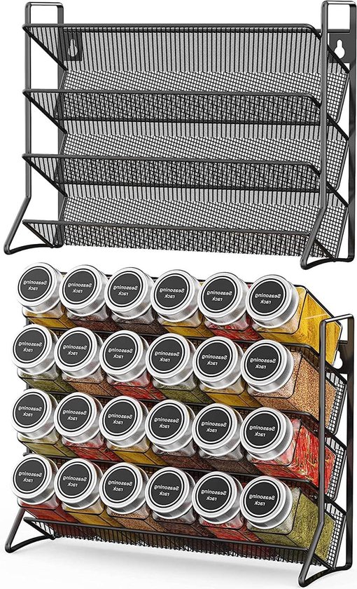 SpaceAid Kruidenlade-organizer met 28 kruidenpotten, 386