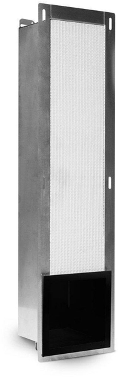Looox Closed Inbouw Reserverolhouder 17.3x74x14cm - 6 rollen - zwart mat