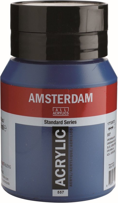 Peinture acrylique standard d'Amsterdam 500 ml 557 vert bleu
