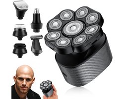 BAØRD 6 in 1 Hoofd Scheerapparaat 8500 RPM - USBC Oplaadbaar - IPX6 Waterproof - Scheerset Kaal Scheren - Head Shaver met Baardtrimmer & Neustrimmer - Hoofdscheren Skull Voor Man - Scheermachine Heren - Vaderdag Cadeau Hem - Kados Top 10 Tondeuse