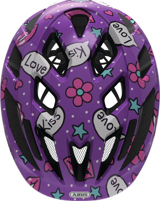 Fietshelm ABUS SMOOTY 2.0 purple kisses M - 50-55 cm - pink - Geschikt voor gebruik op kinderfietsen - 220 g — afbeelding 3