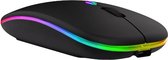 Draadloze Muis - 2.4G - Oplaadbaar - Bluetooth Muis Draadloos - RGB LED - Laptop - Universeel - Ergonomisch - 4 Knoppen - Stil