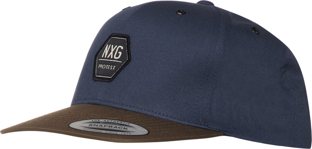 Protest Nxg Kobe – Pet Unisex – Snapback – Borduursel – Verstelbare sluiting Blauw