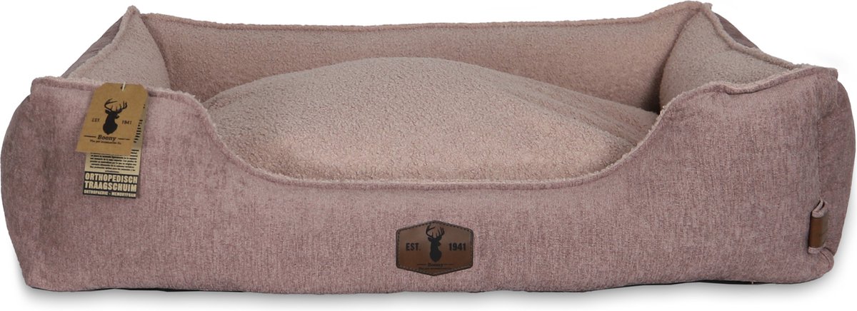 Boony Est 1941 - Premium Divan - Orthopedische Hondenmand - Misty Rose - 100x78x27 cm
