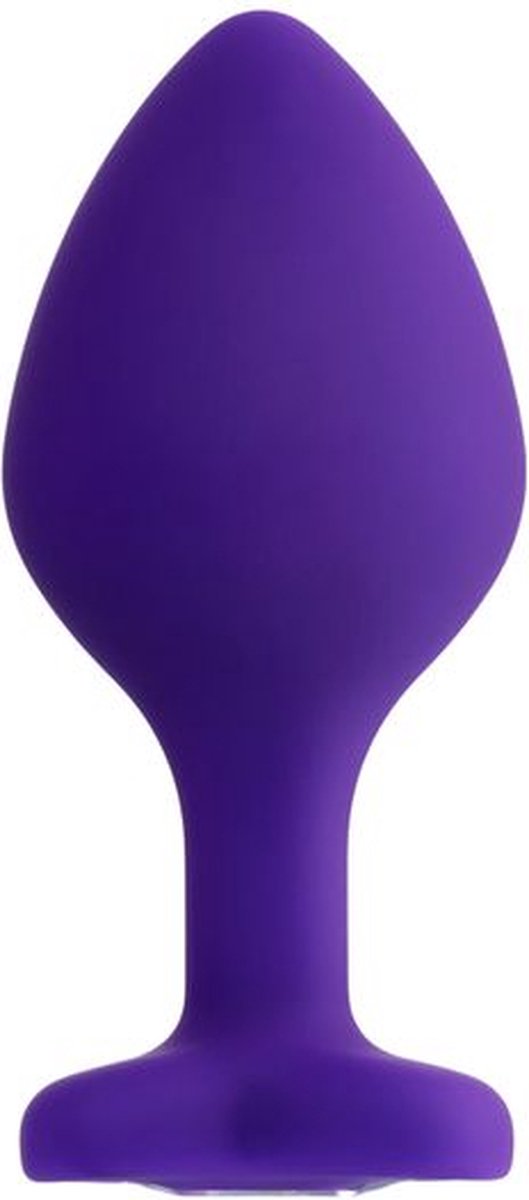 Goedkoopste Buttplug silicone met zilveren Diamant - S