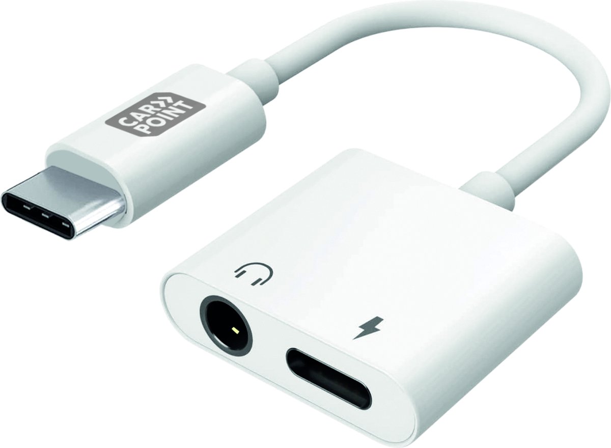 Carpoint 2-in-1 Adapter USB-C > AUX & USB-C