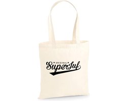 Katoenen tas met tekst Superjuf tas met de tekst - Sinterklaas cadeautjes - kerst cadeautjes - kerstcadeautjes - Sinterklaascadeautjes - Sinterklaasgeschenken - Kerstgeschenken