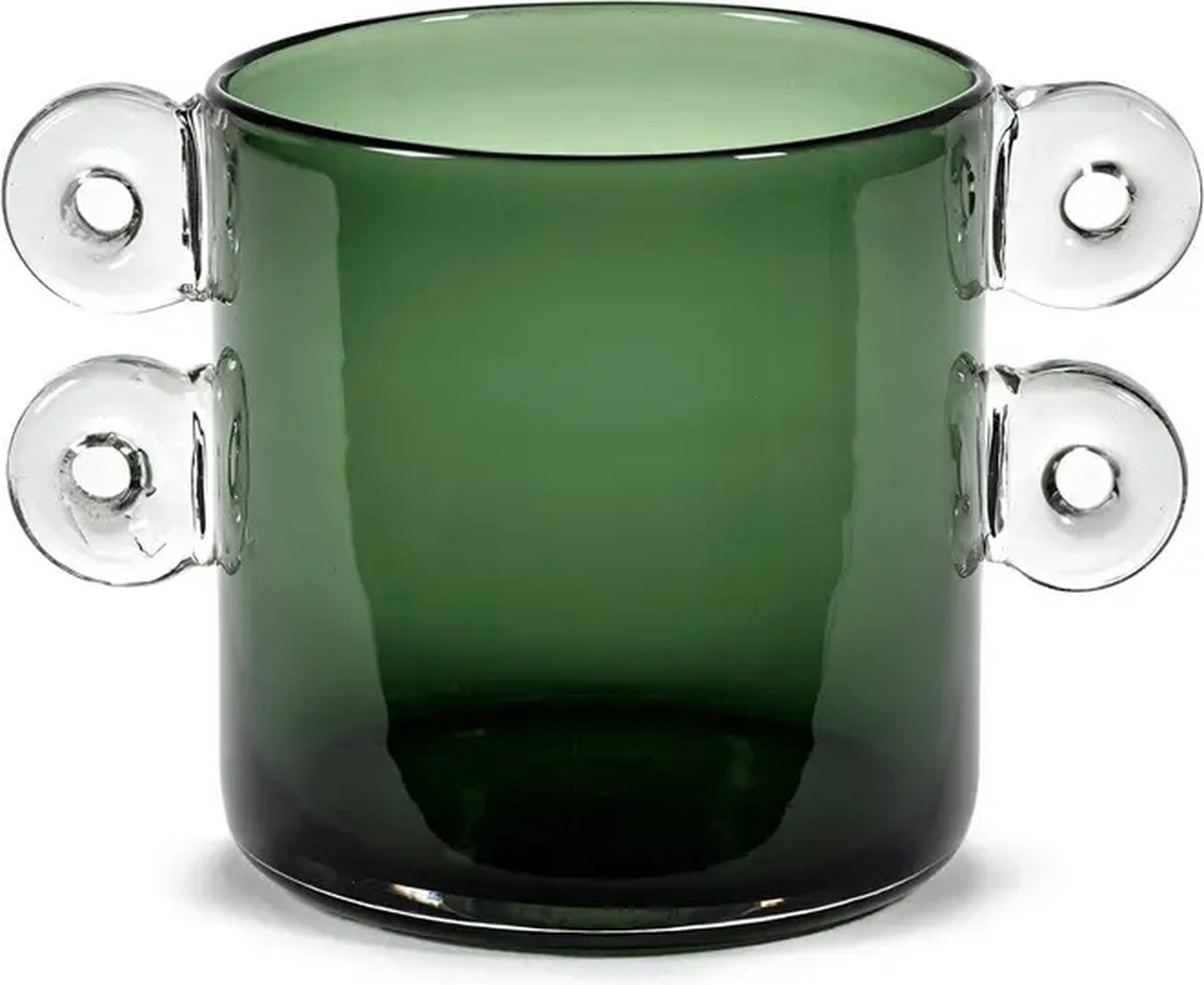 Serax Marie Michielssen Wind & Fire vaas H27cm dark green Donkergroen