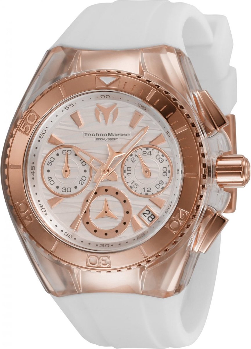 TechnoMarine Cruise TM-120037 Dames Horloge - Waterdicht - Analoog - Quartz Uurwerk - Roestvrij Staal met zilveren Wijzerplaat - 40mm