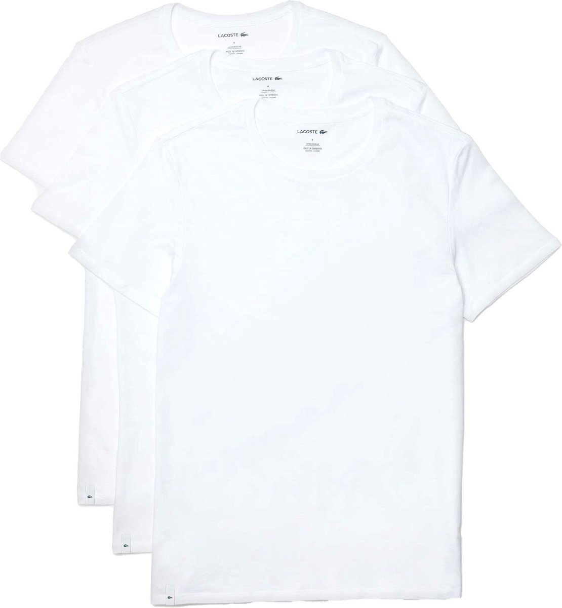 Lacoste Heren 3-pack T-shirt Wit