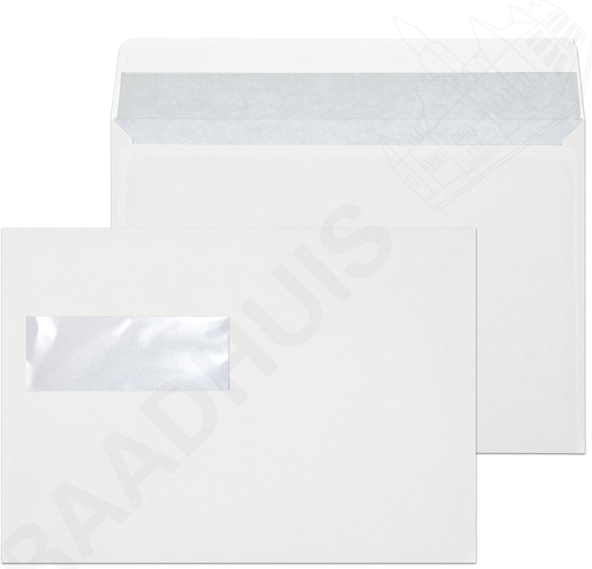 Raadhuis dienstenvelop C5 - 162x229mm - venster links - met plakstrip - wit - 100 stuks - envelop - RD-402560-100