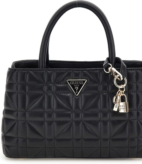 GUESS Sac shopper Sac à main Edita Elite Satchel Black Noir
