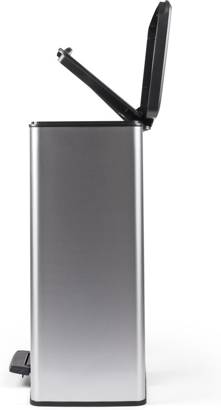 Prullenbak Curver Decobin - 65L - Rectangulaire - Gris Métallisé - Plastique Recyclé
