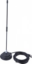 Korte 27mc antenne met magneetvoet incl. kabel en antenne plug