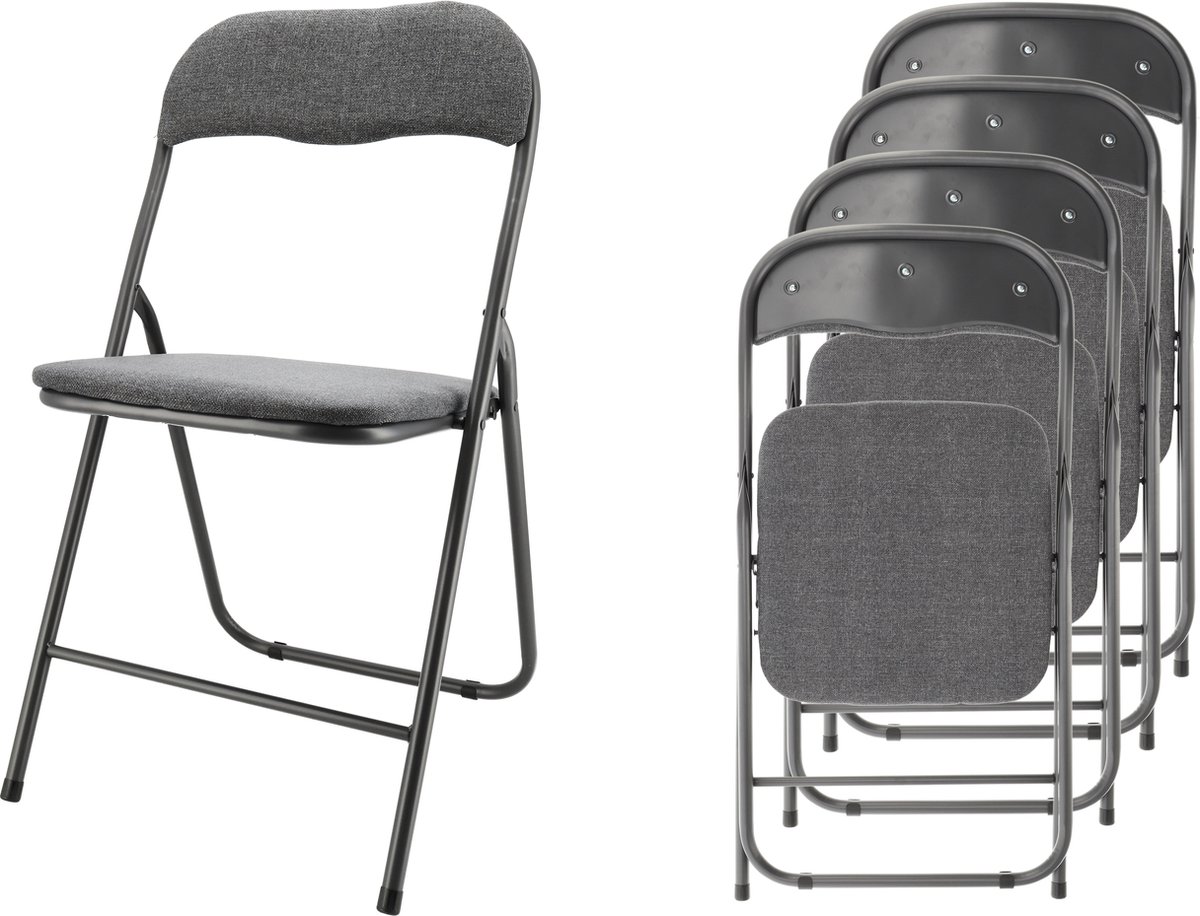 Klapstoel Vouwstoel set van 4 - inklapbare stoelen Vouwstoelen- Eettafelstoelen- Bijzetsto