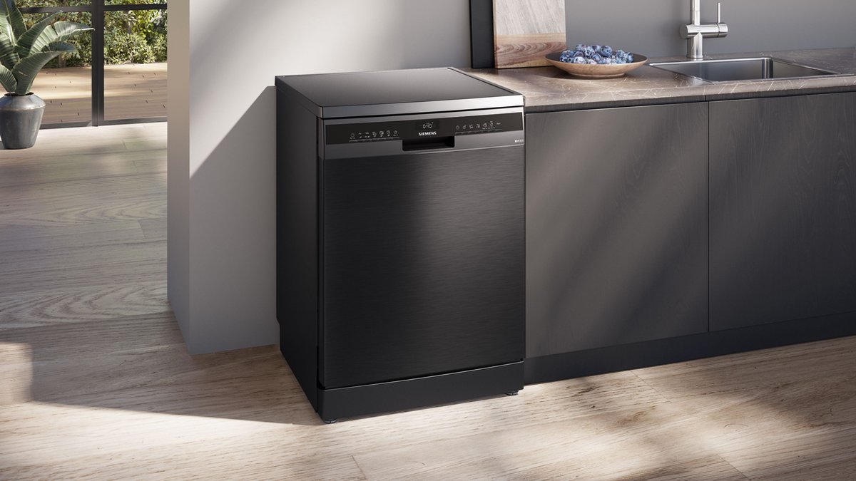 Siemens SN23EC22AE - iQ300 - Vrijstaande vaatwasser - 60 cm - Energielabel A - Home Connect - Geborsteld zwart staal, anti-fingerprint — afbeelding 7