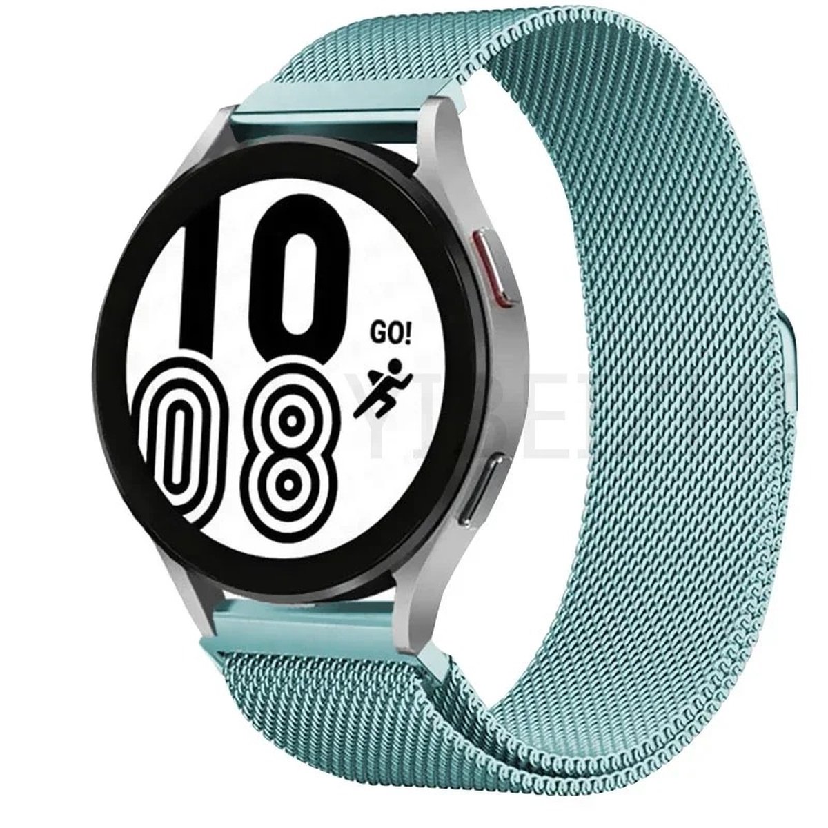 20mm Universeel RVS horlogeband Mesh Milanese Licht blauw Turquoise voor Smartwatch en geschikt voor een regulier horloge zoals Casio Rolex Seiko Tudor Pagani Homage etc