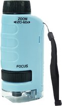 Miniscope Kinderen - Mini Scope - Microscoop Voor Kinderen - Handmicroscoop - Zakmicroscoop - Educatief Speelgoed - Montessori Speelgoed - Fijne Motoriek - Blauw