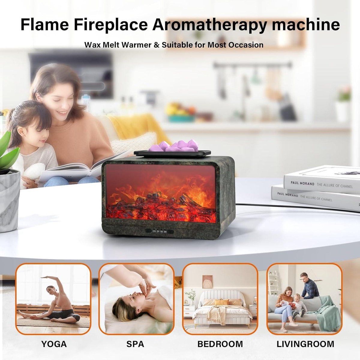 Nevolis Wax Melt Burner Electric Wax Burner Flame Heater Easter Night Light Gift Mother's Day Aromatherapy Diffuser Yoga-SPA-Office-Bedroom Decorate Aromatherapy Set-No Wax-Mother's Day .