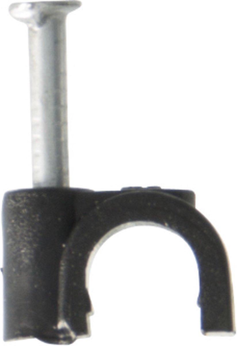 Plieger - kabelclip - 5mm - rond - zwart - 25 stuks