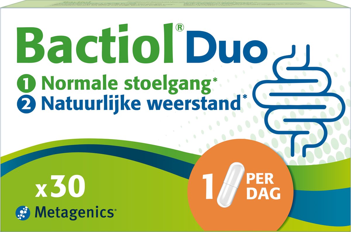 Goedkoopste Bactiol Duo - Probiotica & Gist (complete 2-in-1 formule) ter ondersteuning van een normale stoelgang - ondersteunt de darmflora en het immuunsysteem - Natuurlijk alternatief voor diarreeremmers zoals loperamide of imodium - 30 capsules