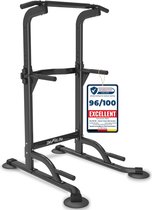 DH FitLife Power Tower Dip Station | optrekstang vrijstaand | dip barren rugtrainer | krachtstation krachttoren | fitnessstation | power rack voor thuis gym | krachttraining voor thuis
