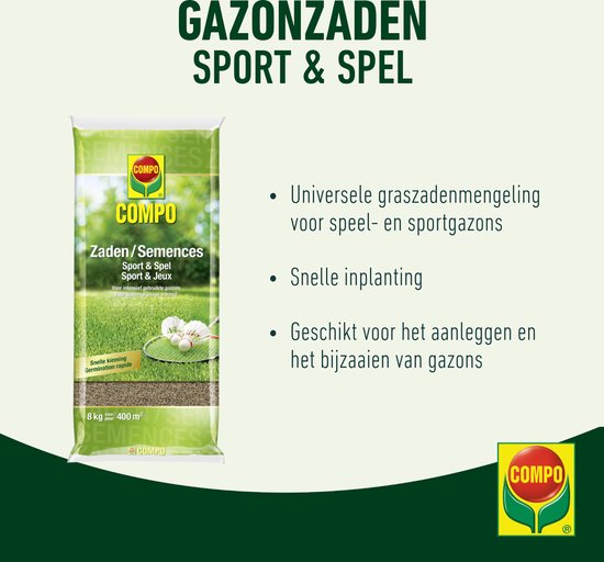 Engrais rénovation gazon Compo Complete Mix 4-en-1 (6m²) 1,2kg