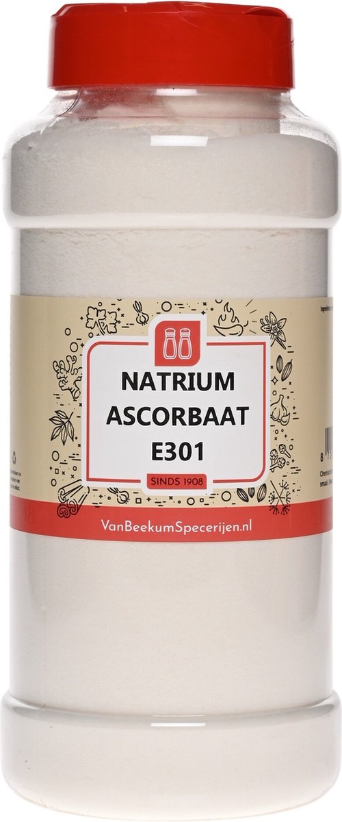 Goedkoopste Van Beekum Specerijen - Natrium Ascorbaat (vitamine C poeder) E301 - Strooibus 750 Gram