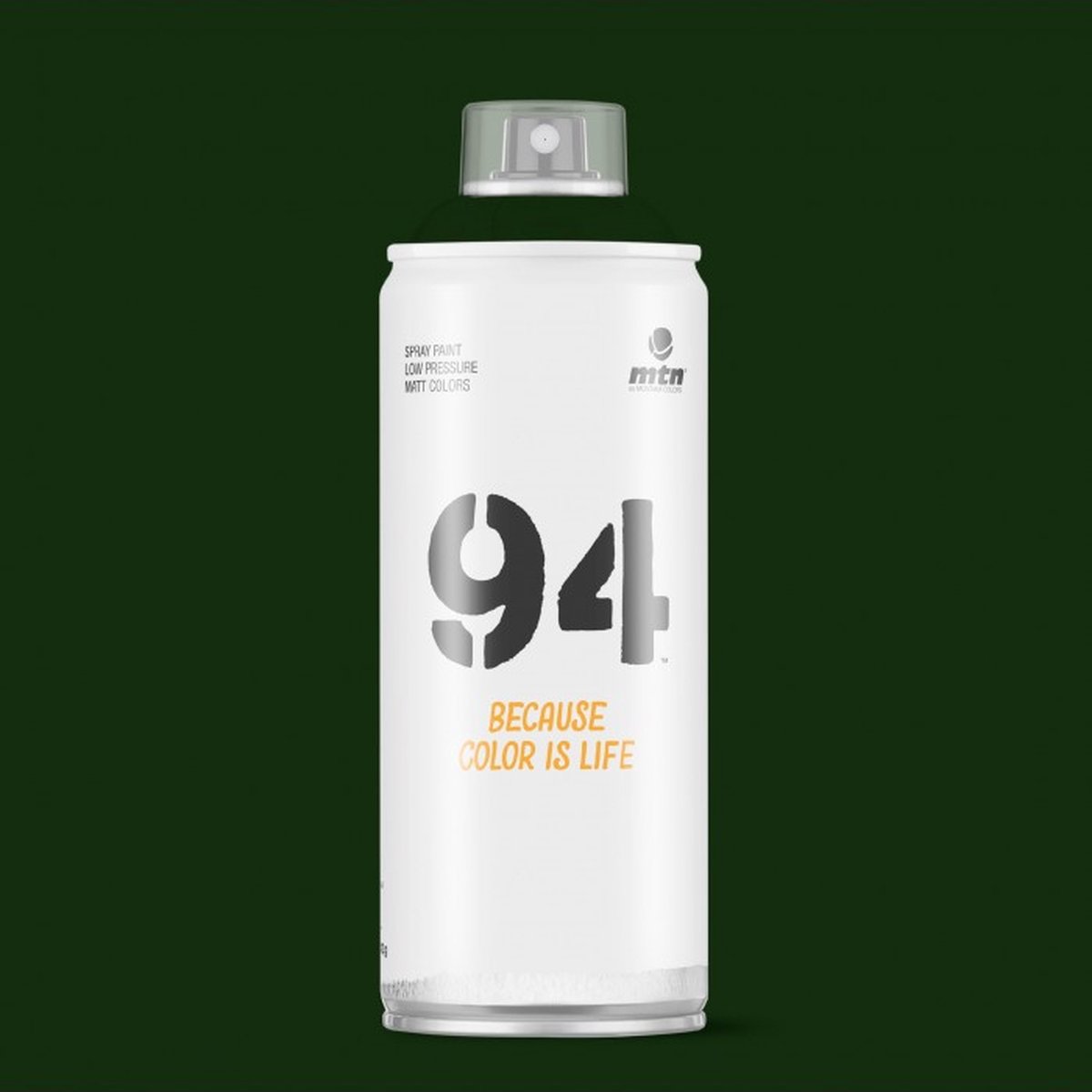 MTN94 Era Green spuitbus - 400ml lage druk en matte afwerking spuitverf - Graffiti verf voor vele doeleinden zoals voor diy, klussen, graffiti, hobby en kunst
