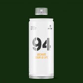 MTN94 Bombe aérosol vert foncé - 400 ml de peinture en aérosol basse pression et finition mate - Peinture Graffiti pour de nombreux usages tels que le bricolage, le bricolage, le graffiti, le hobby et l'art