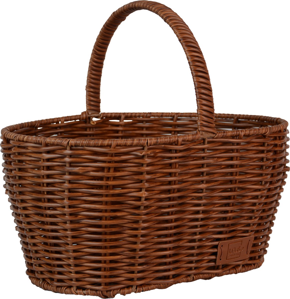UNUS® Mand Rattan-look boodschappenmand 34,5x25x30cm bruin
