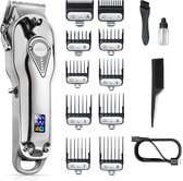 Bol.com Professionele Tondeuse - Tondeuse Mannen - Draadloze Tondeuse - Tondeuse hoofdhaar - Haartrimmer - Tondeuses - Zilver - ... aanbieding