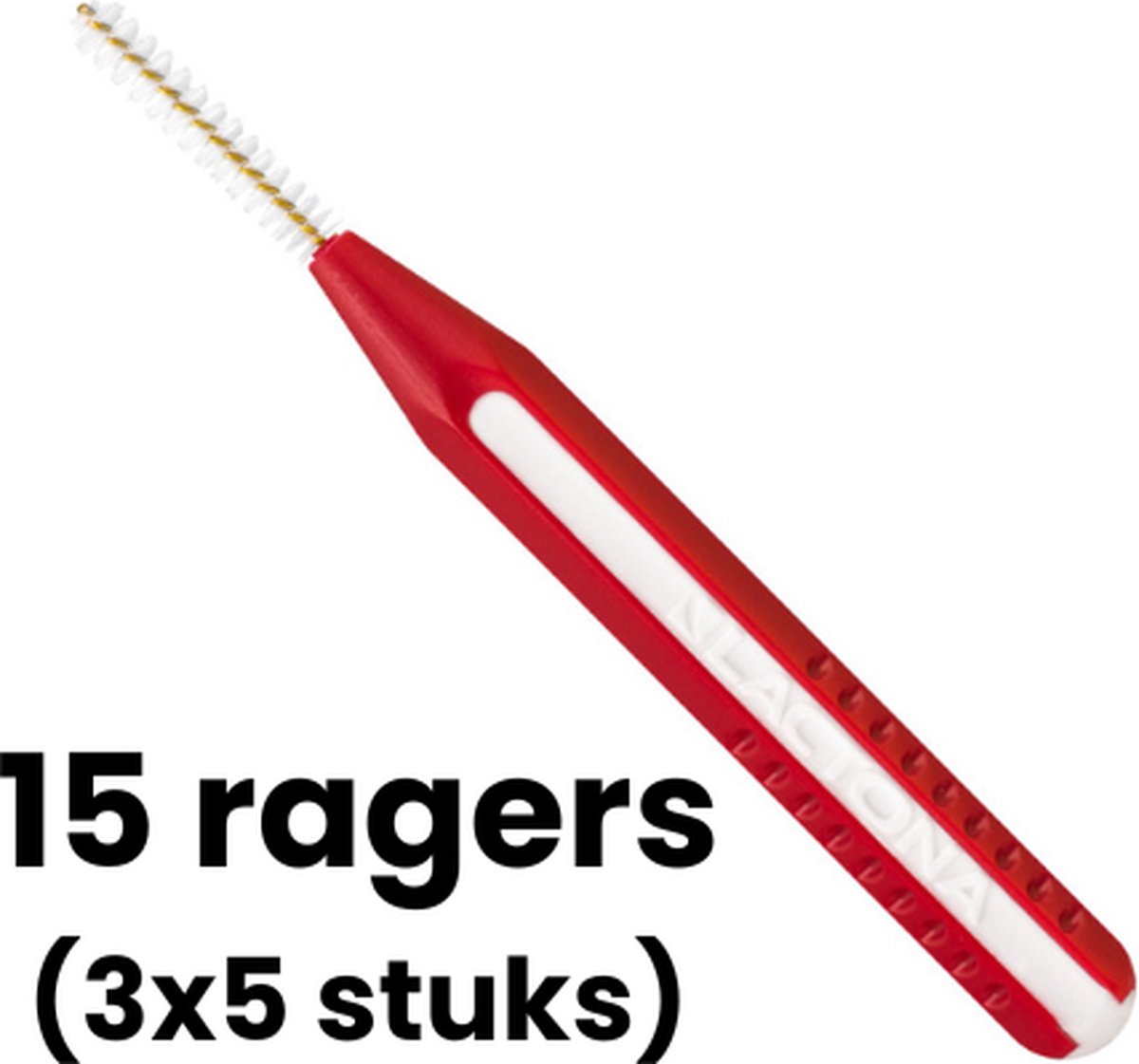 Goedkoopste Lactona Easygrip Ragers Recht-X-Small - 3mm - Rood - 3 x 5 stuks - Voordeelverpakking