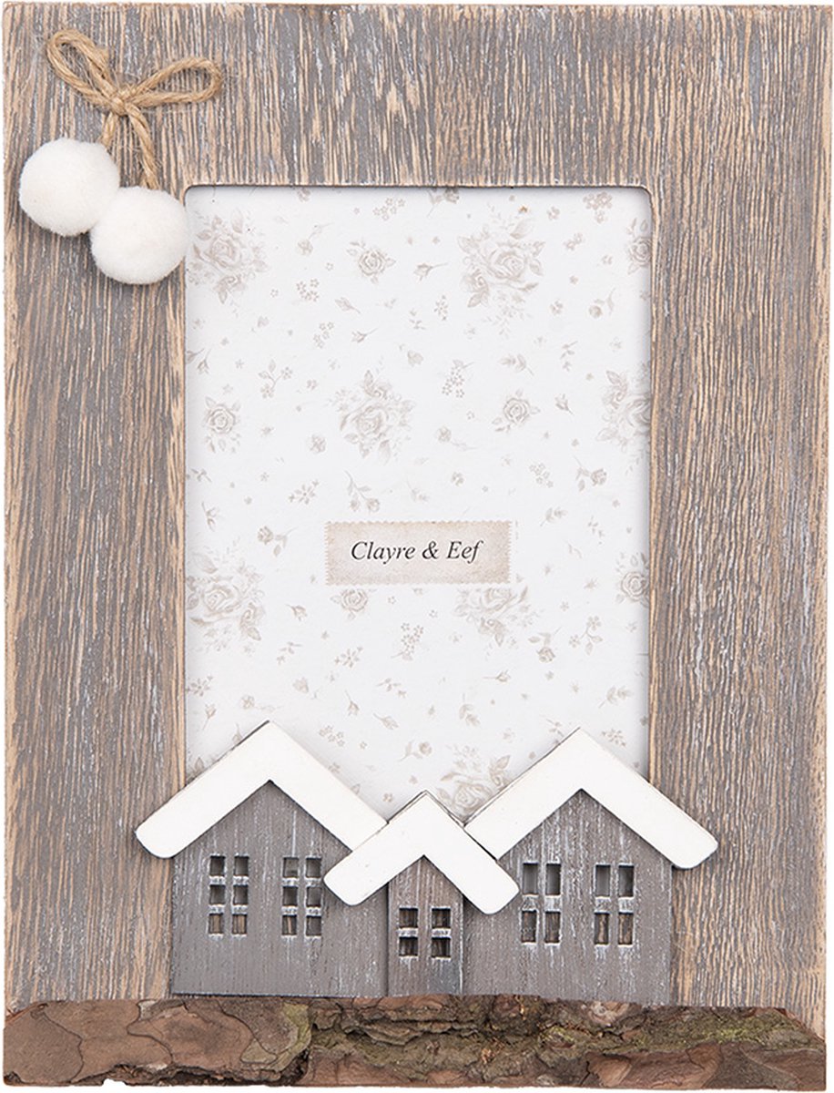 Clayre & Eef Fotolijst 10x15 cm Bruin Hout