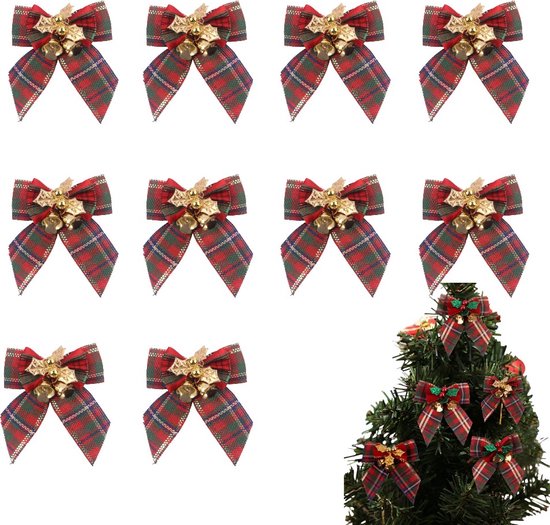SHTGOI Kerstkrans, miniatuurkrans met strik, mini-bessenkrans, matte dennenkrans, adventskrans, kerstboom, hanger, kerstversiering voor poppenhuis en