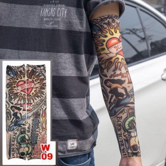 Tattoo Sleeve - Mouw Tatoeage - 1 stuks - Lucky 13 | bol.com
