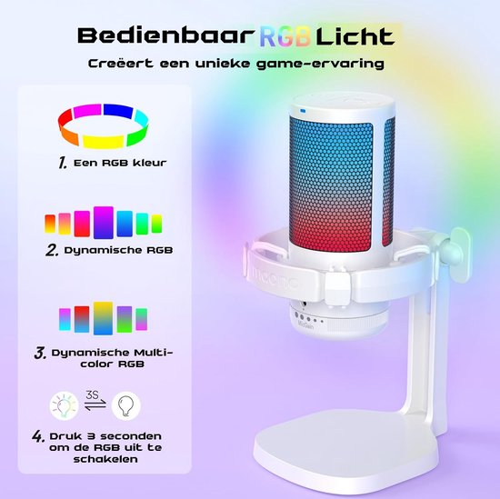 MAONO USB Gaming Mikrofon für PC DM30 RGB Schwarz