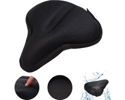 Josse Zadelhoes Fiets - Universeel - Gel Zadelhoes - Brede Zadels - Zwart - Inclusief Waterdichte Hoes