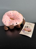 Warmies warmte/magnetron knuffel donut - 20 cm - pittenzak - opwarm knuffel