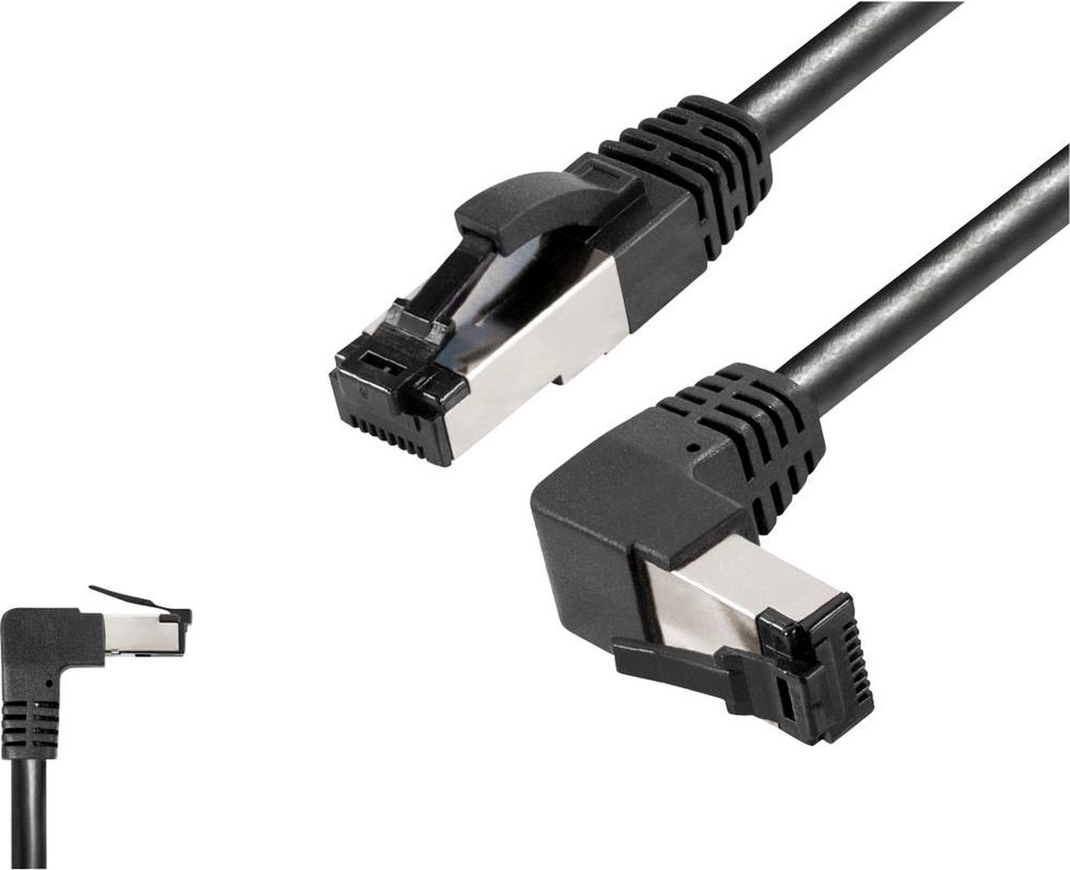 BKL Electronic 144024 RJ45 Netwerkkabel, patchkabel CAT 8.1 S/FTP 1.5 m Zwart Halogeenvrij 1 stuk(s)