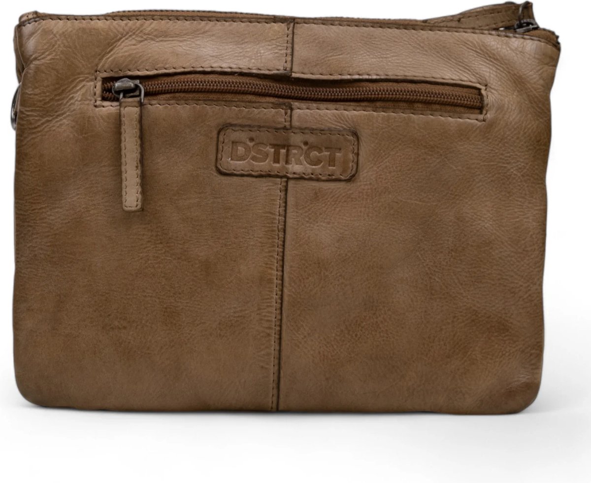 TAS - crossbody- taupe- leer