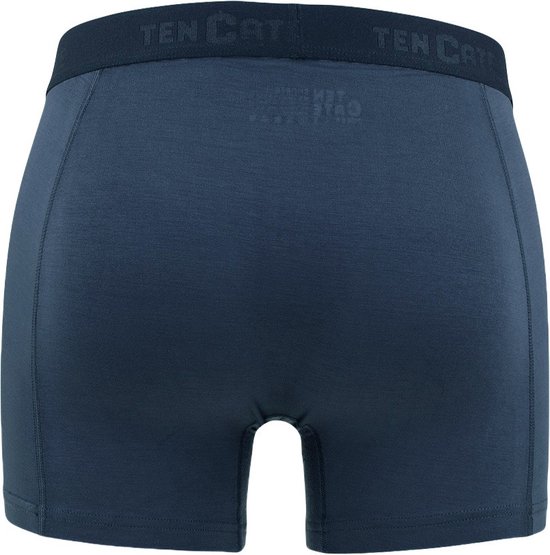 Achterkant van een navy blauwe Ten Cate boxer voor heren met brede elastische band en subtiele naden.