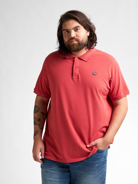 Petrol Industries - Heren Plus Size Klassieke Polo Coral - Roze - Maat 5XL