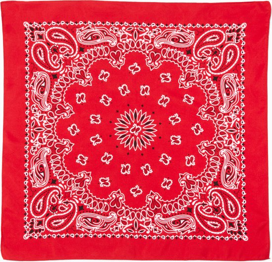 Bandana - Hoofddoek - Boeren Zakdoek - Mondbescherming - Sjaal - Hoofdband Classic Paisley - Accessoires - 55x55cm - LOUZIR — afbeelding 2
