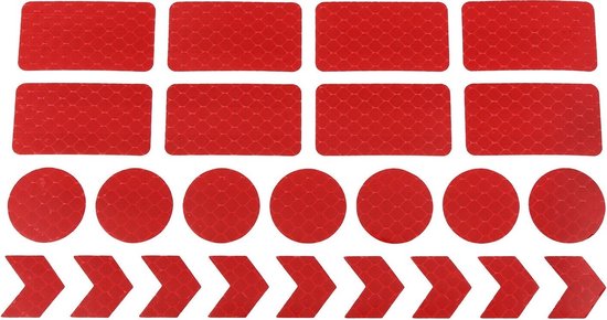 Reflecterende stickers - 24 stuks - rood | bol