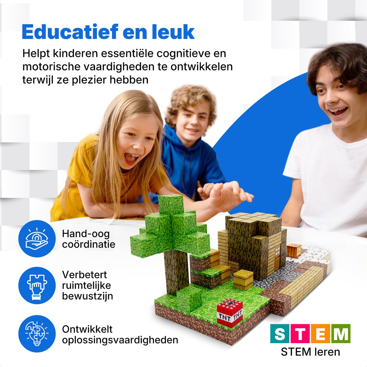 Magnetisch speelgoed – magnetisch bouwspeelgoed 192 stuks – magnetische bouwstenen - magnetische blokken – montessori speelgoed – magneten speelgoed — cadeau in Spellen & Speelgoed - foto 7